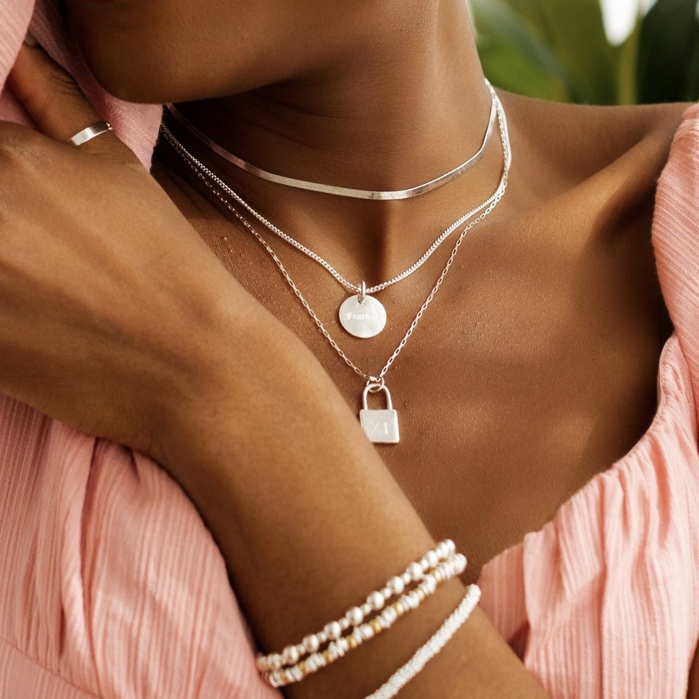 Arielle Herringbone Necklace