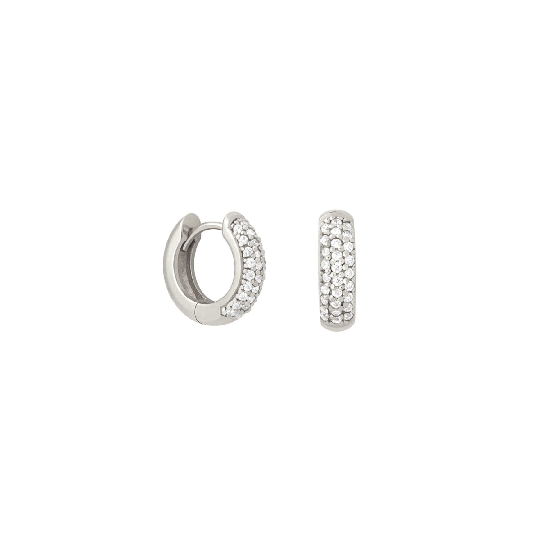 Heidi Mini Sparkly Thick Hoop Huggies