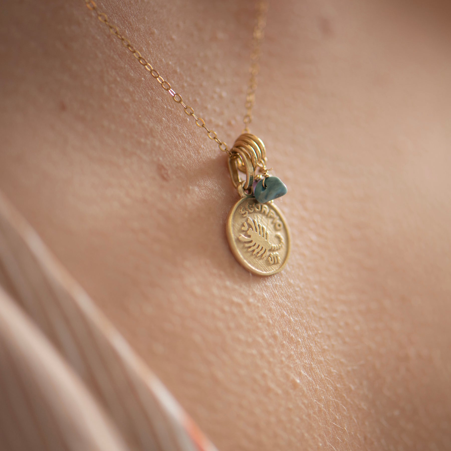 10K Gold Vanessa Coin Zodiac Charm
