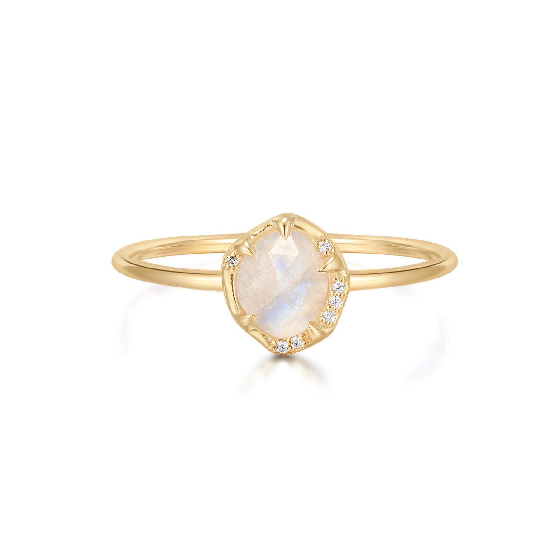 14K Gold Yasi Moonstone Ring