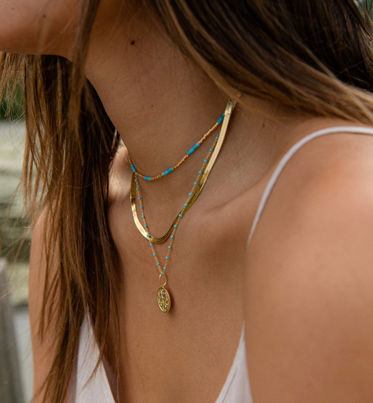 Arielle Herringbone Necklace