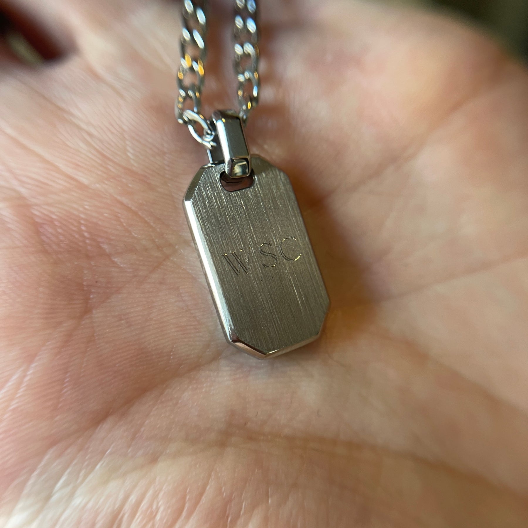 Spanger Dog Tag Necklace