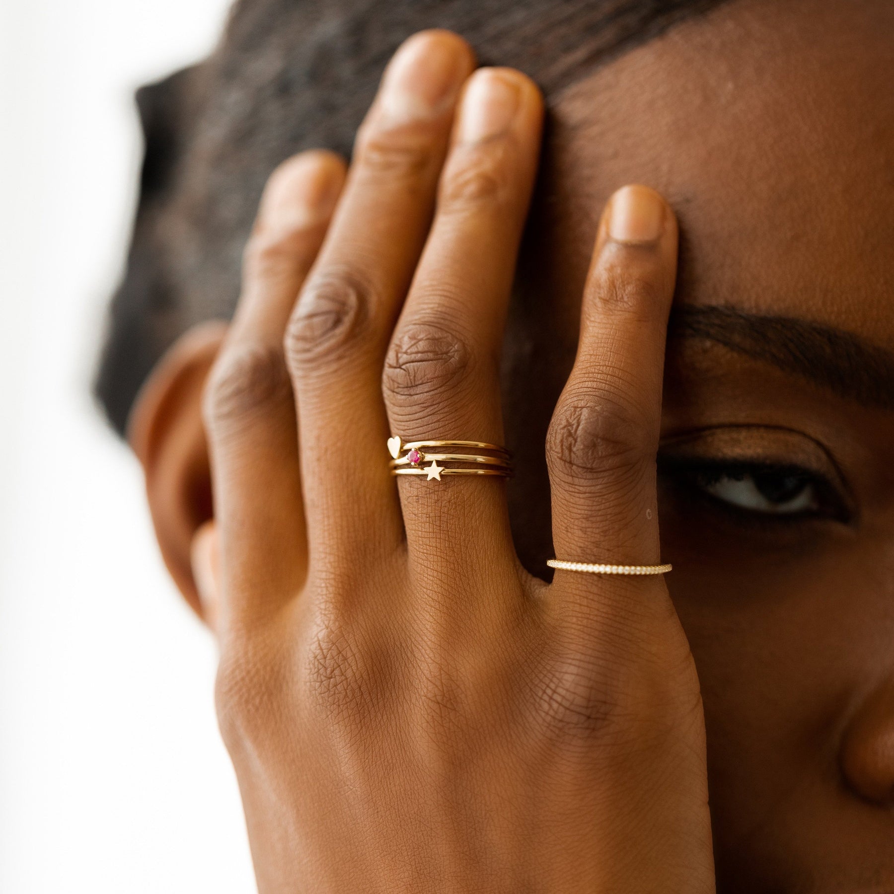 Raquel Slim Half-Eternity Ring*