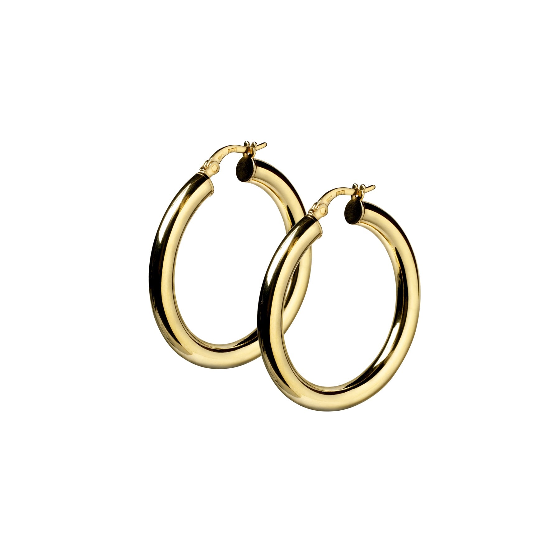 10K Gold Bethany Thick Hollow Hoops
