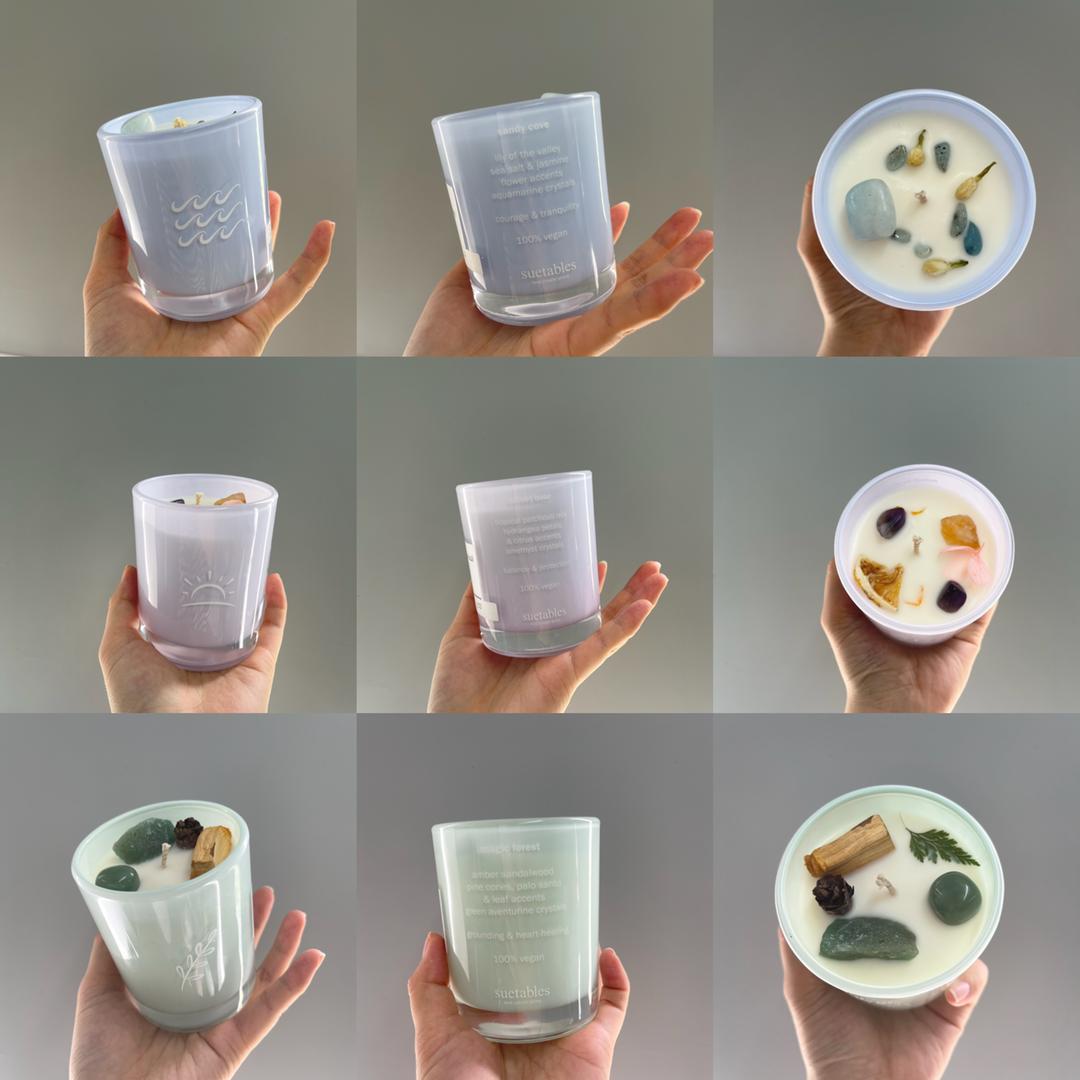 Happy Place Crystal Candles