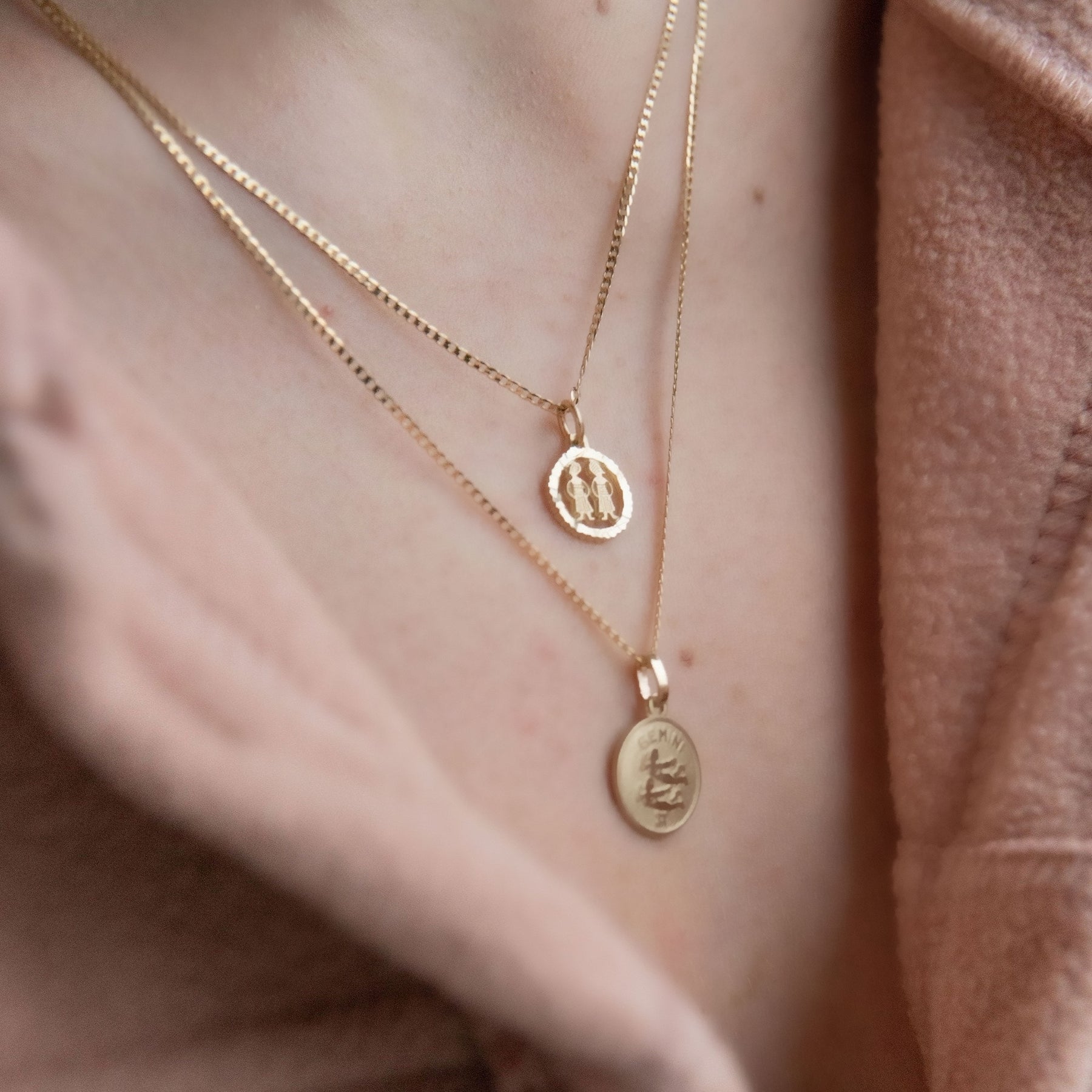 10K Gold Vanessa Coin Zodiac Charm