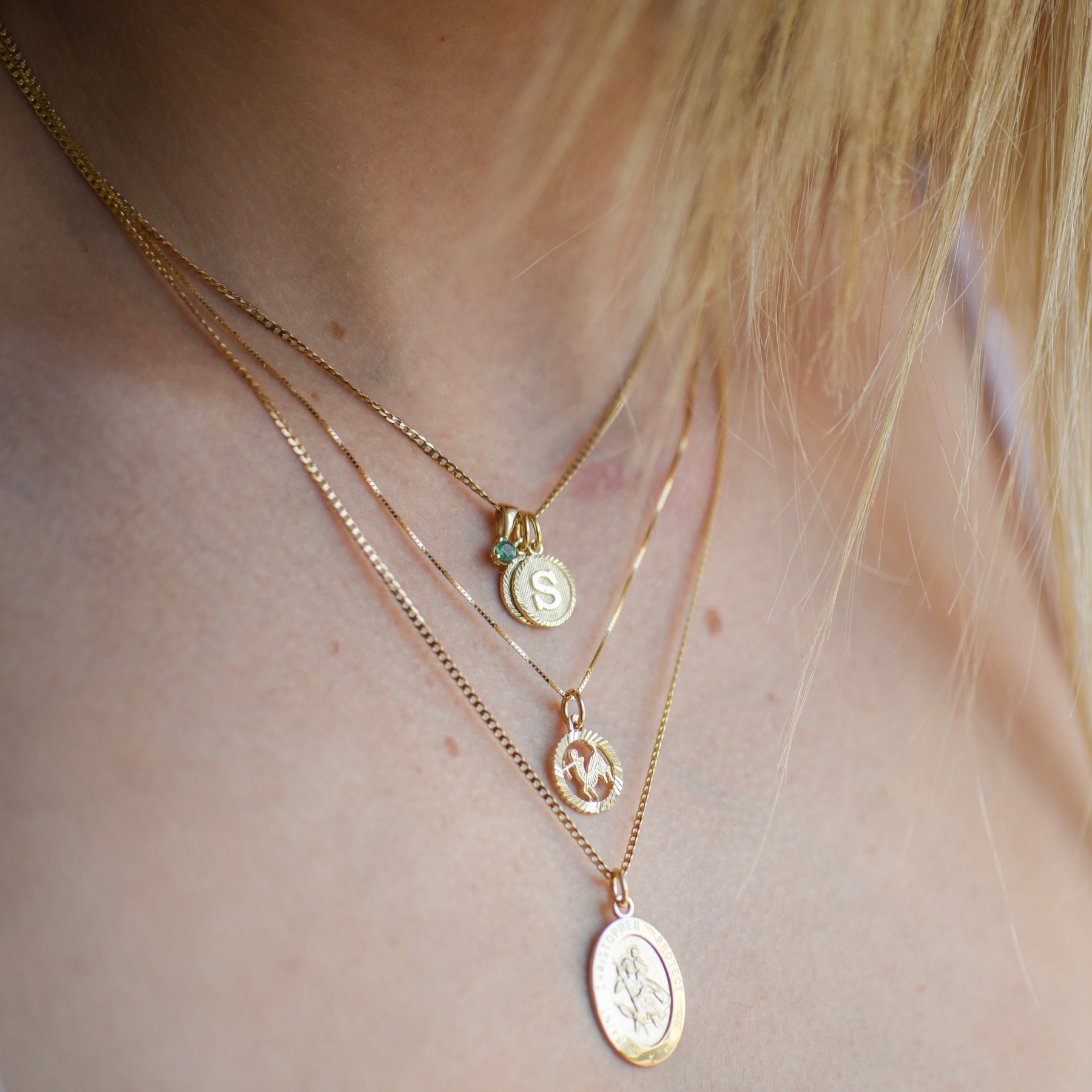 St. Christopher Protection Oval Charm