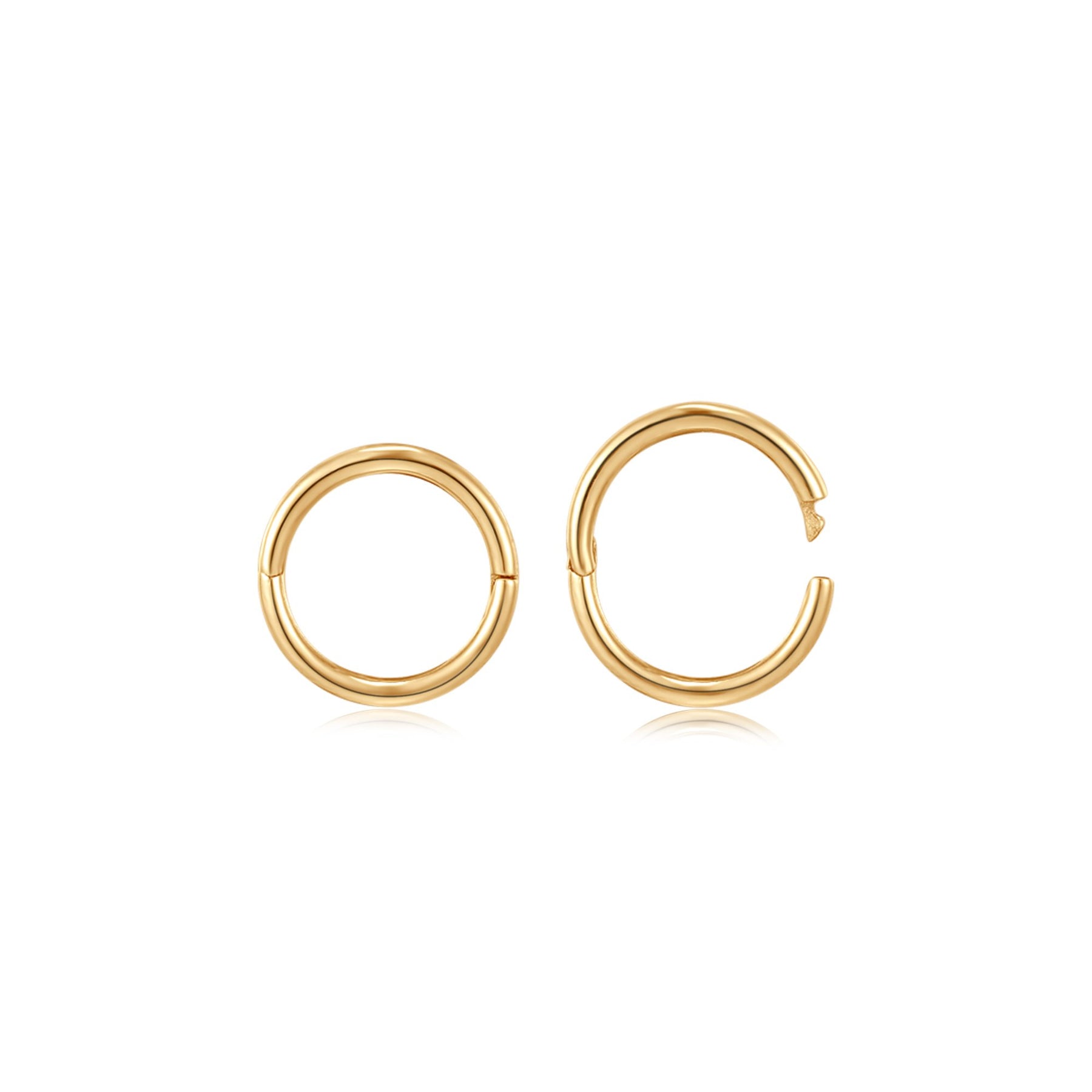 14K Gold Tabitha Cartilage Clicker Huggie