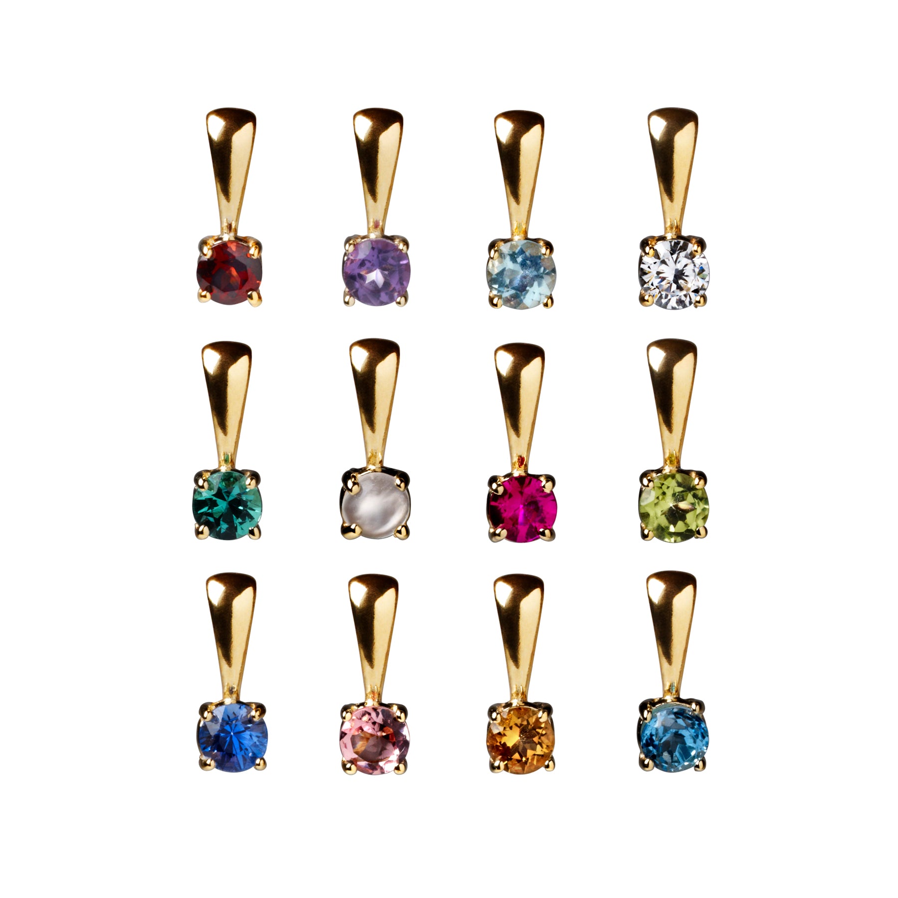 14K Gold Roshina Birthstone Charms