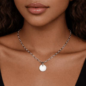 Kathryn Engravable Paperclip Necklace