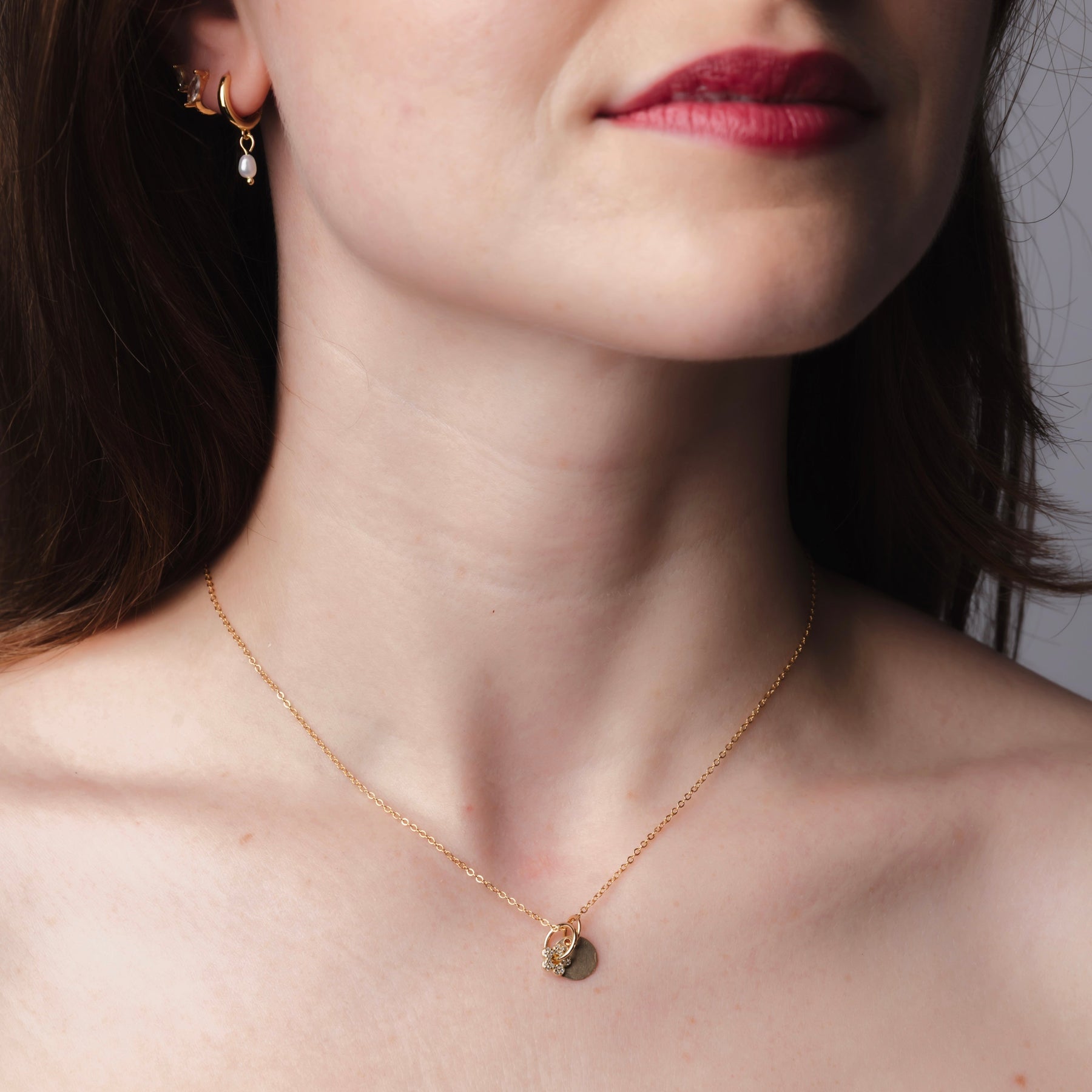 Pavé Flower Necklace