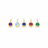 14K Gold Gemstone Charm