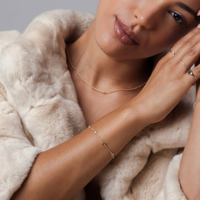 Sparkly Curb Heart by the Yard Bracelet