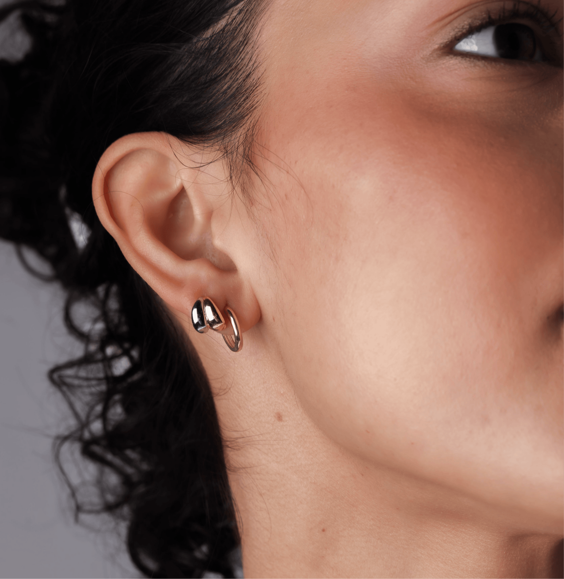 Mixed Metal Mini Doubles Huggies