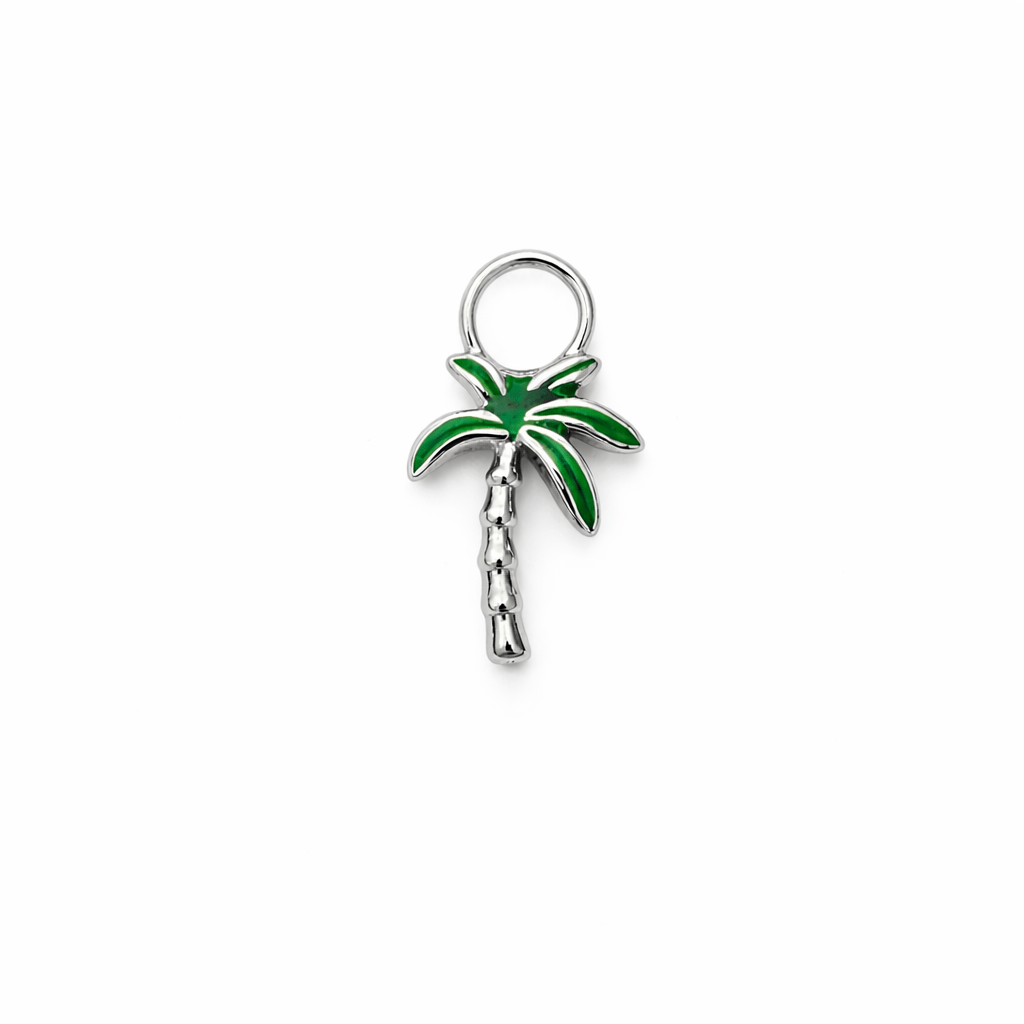 Palm Tree Hoop Single Charm