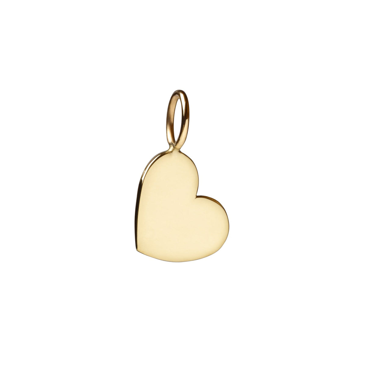 10K Gold Engravable Heart Charm