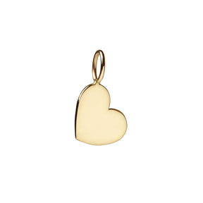 10K Gold Engravable Heart Charm