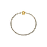 Mixed Metal Cable Bangle Bracelet