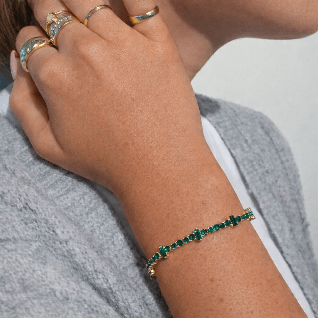 Emerald Green Tennis Bracelet
