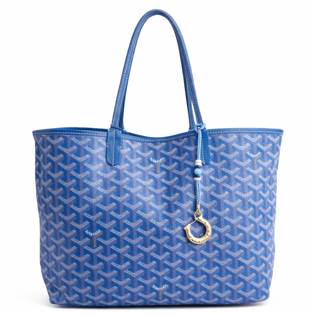 Horseshoe on Blue Braided Rope Bag Charm