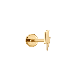 14K Gold Chase Lightning Bolt Stud