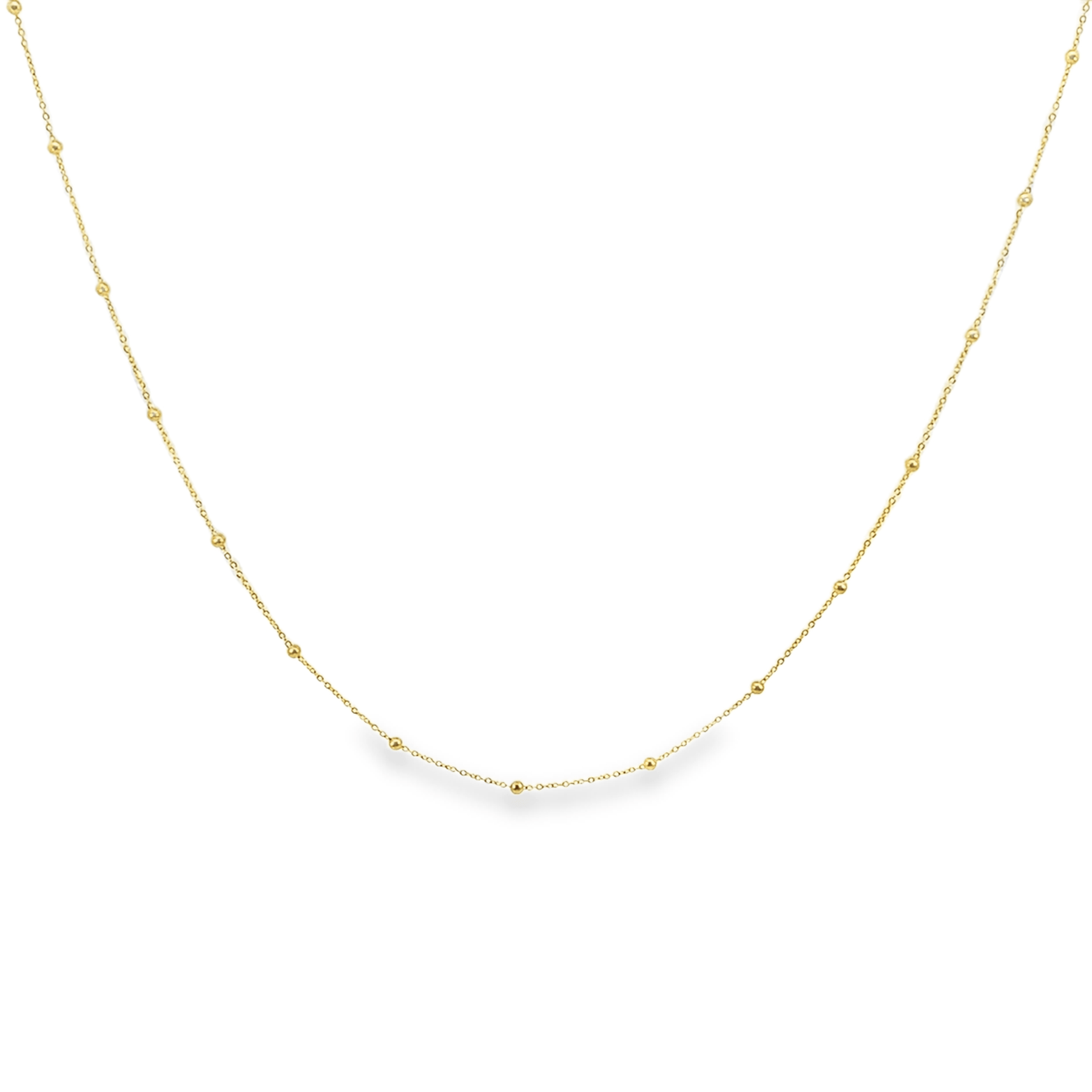 14K Gold Satellite Ball Choker