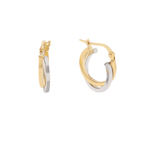 Mixed Metal Crossover Hoops