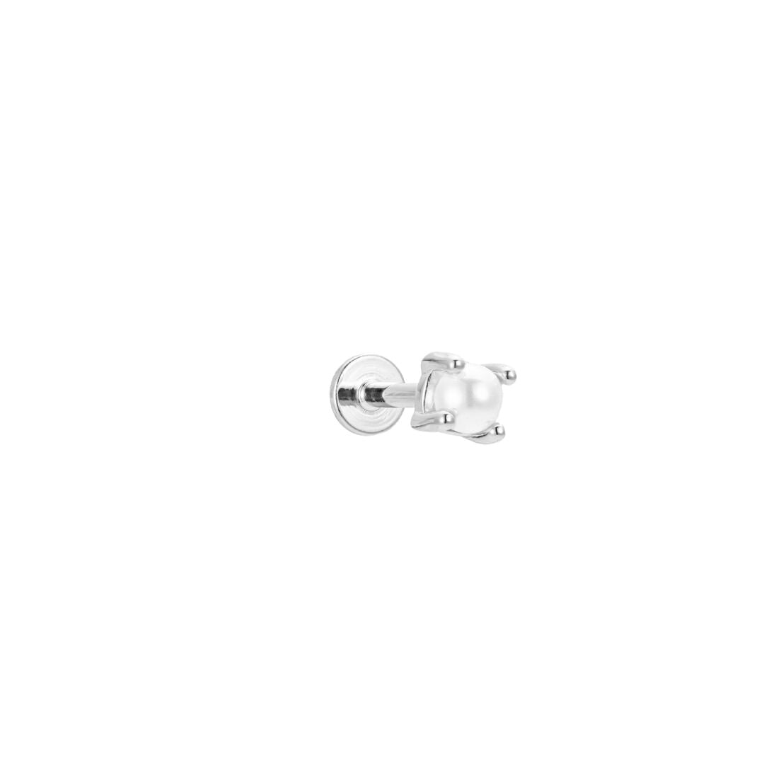 Pearl Flat Back Single Studs