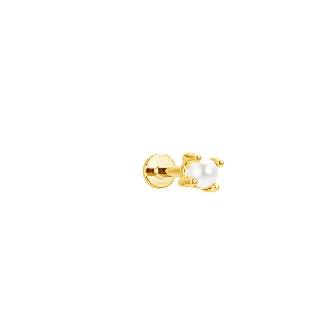 Pearl Flat Back Single Studs