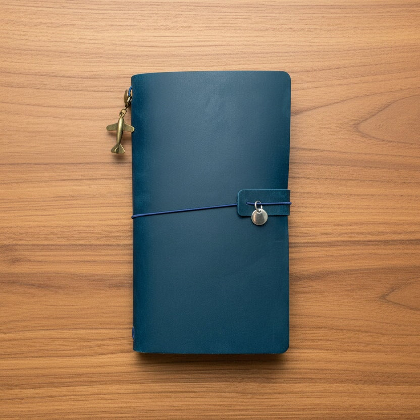 Leather Notebook with Charm