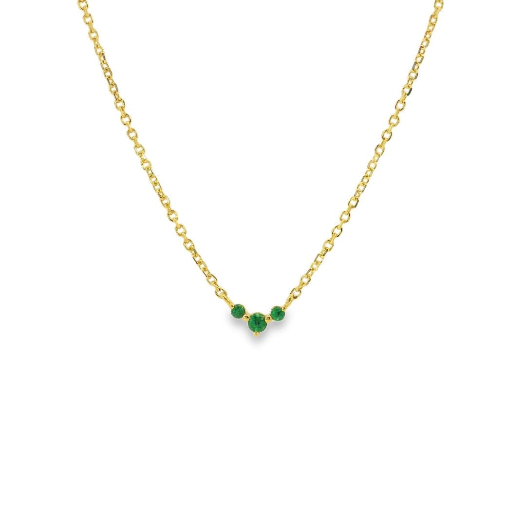 Emerald Trio Necklace
