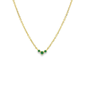 Emerald Trio Necklace