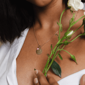 14K Gold Enamel Heart Charm