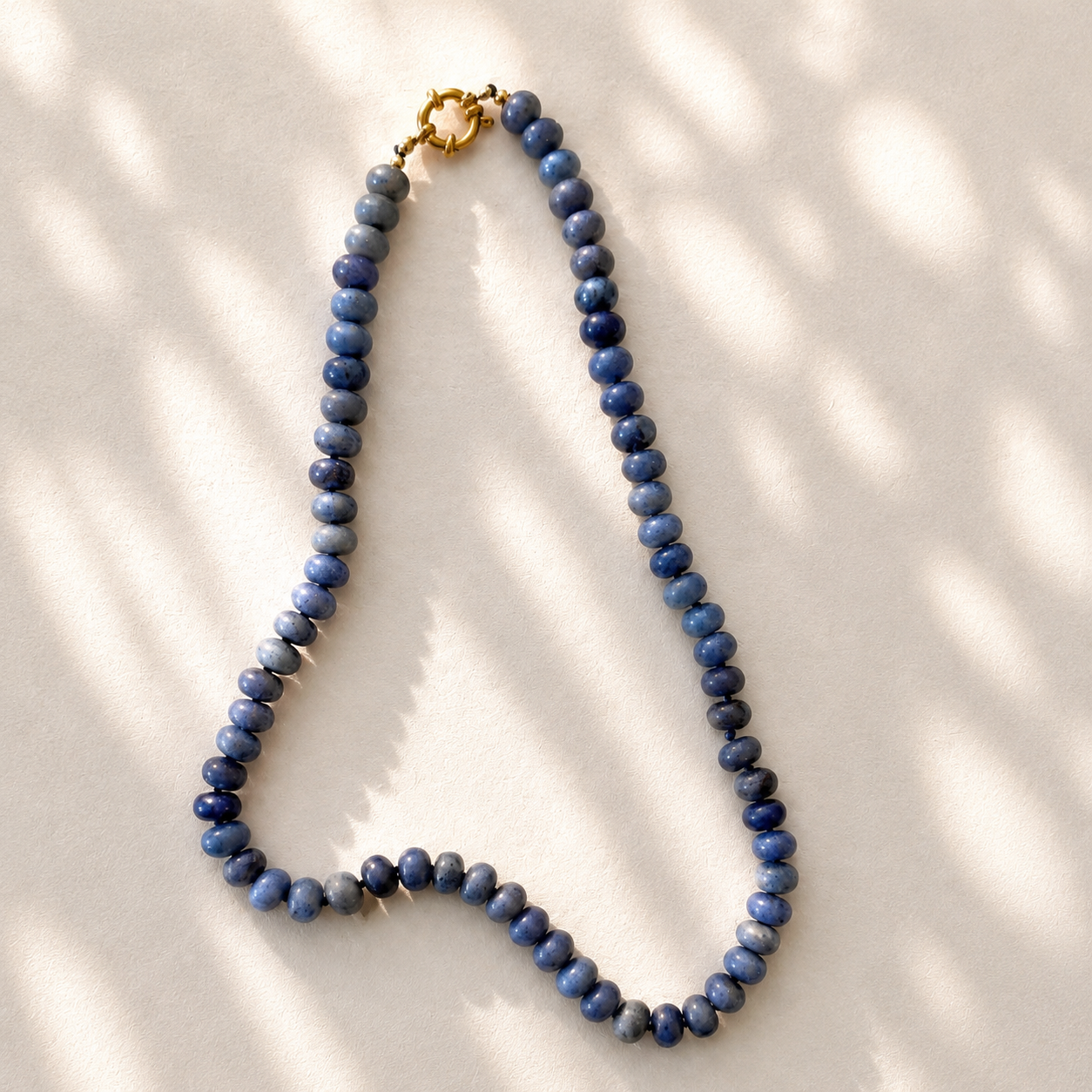 Blue Miranda Beaded Necklace