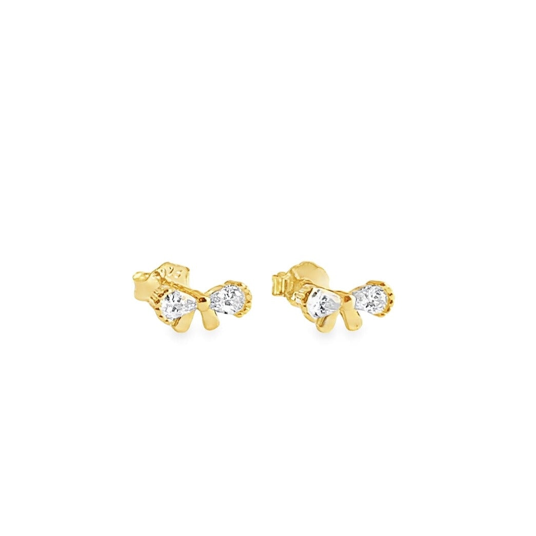 Bow Sparkly Stud Earrings