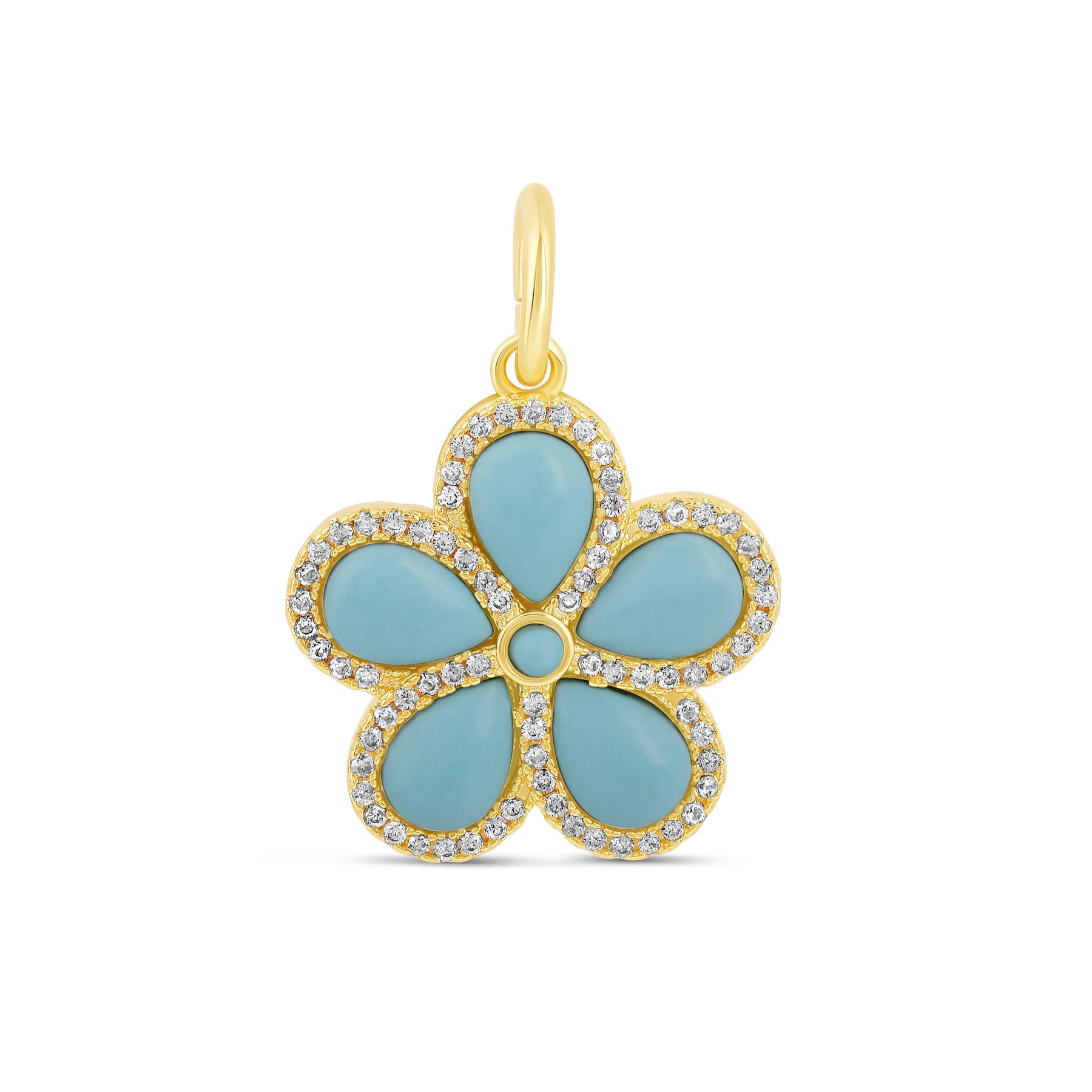 Flower Charm - Turquoise