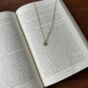 10K Gold Engravable Mini Round Charm