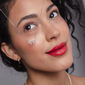 Sparkly Bow Necklace