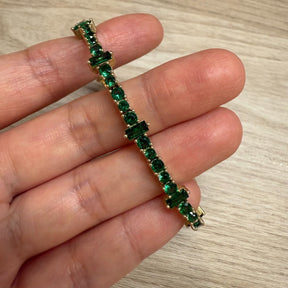 Emerald Green Tennis Bracelet