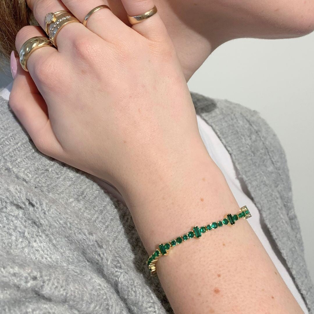 Emerald Green Tennis Bracelet