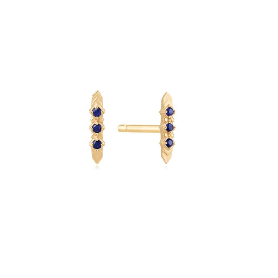Blue Single Bar Stud