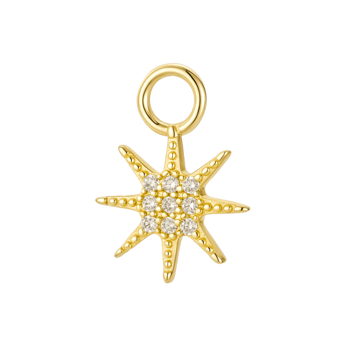 Starburst Single Hoop Charm