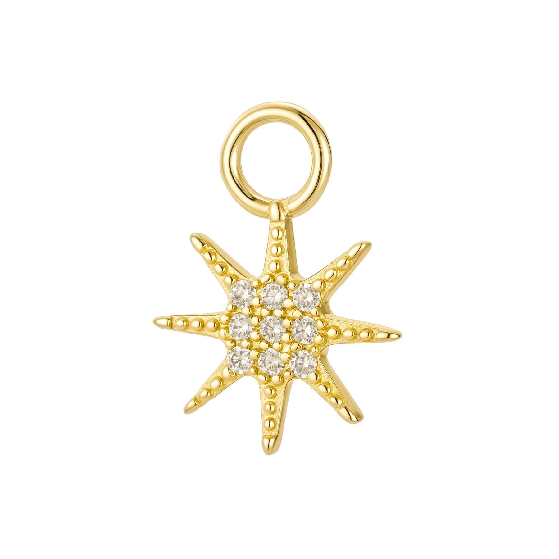 Starburst Single Hoop Charm
