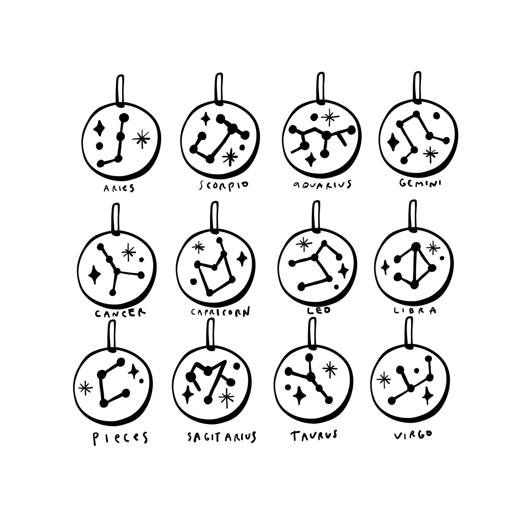 Constellations Silver Charm