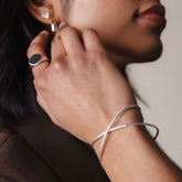 Cross Infinity Cuff Bracelet
