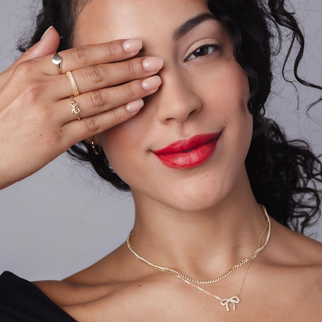 Sparkly Bow Necklace