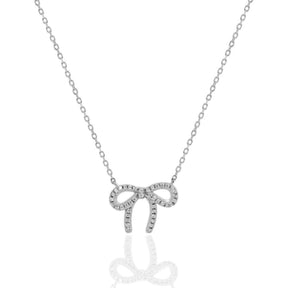 Sparkly Bow Necklace
