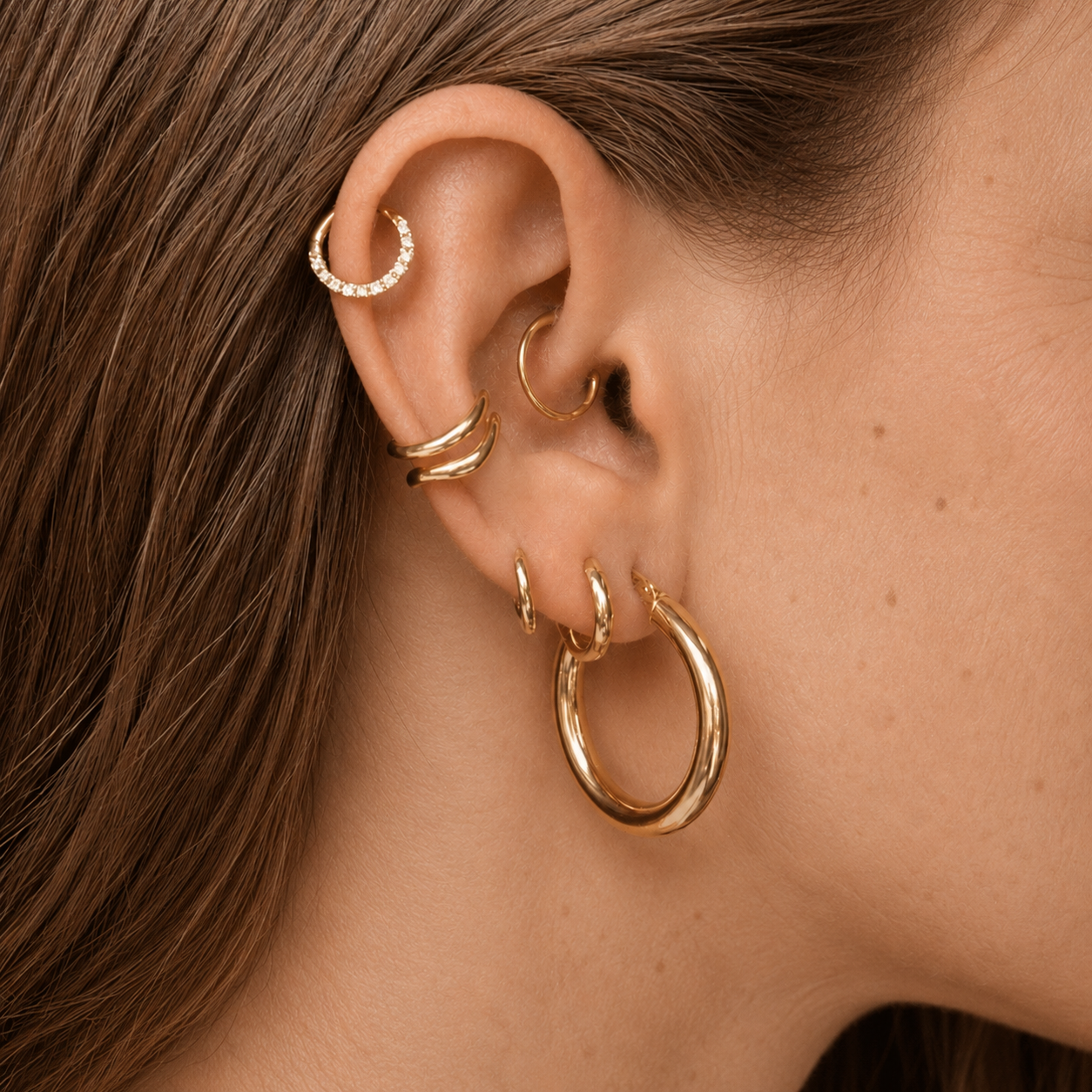 Organic Double Ear Cuff