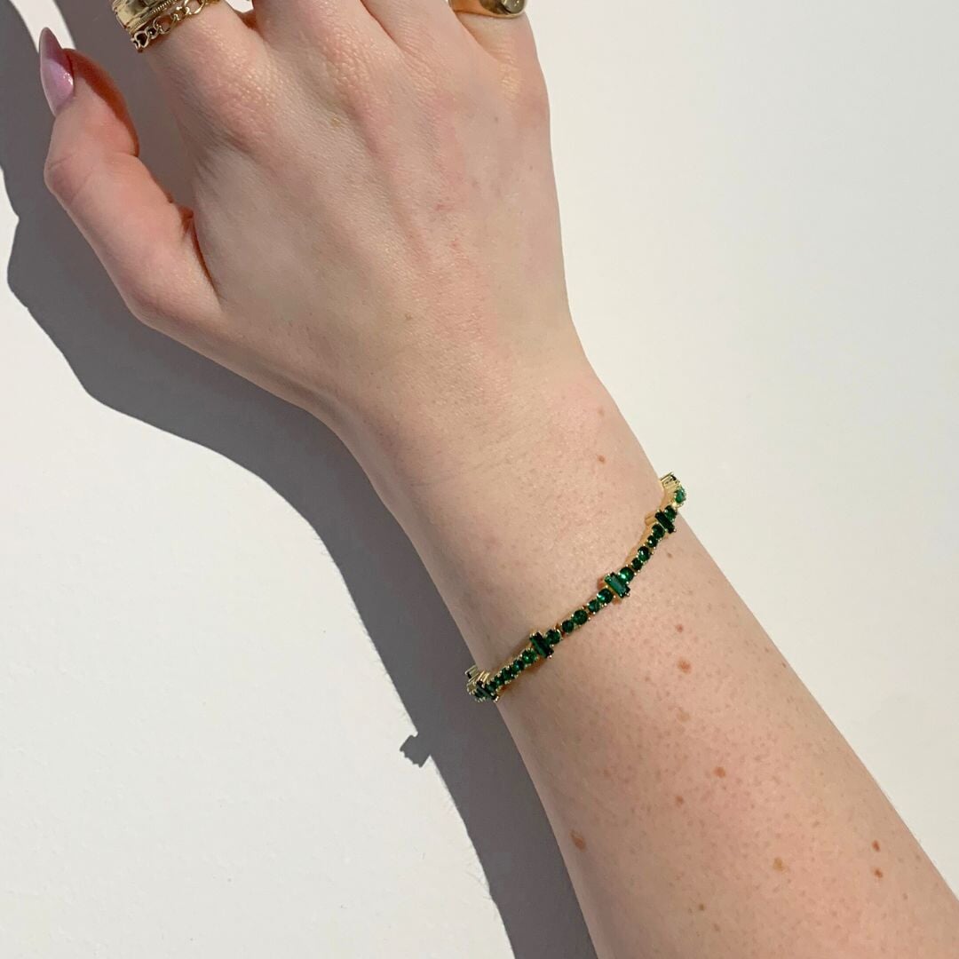 Emerald Green Tennis Bracelet