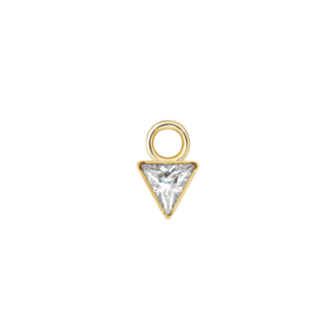 Sparkly Triangle Hoop Charm